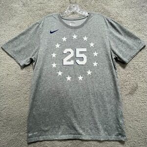 NBA Ben Simmons 25 T-Shirt Women's‎ Large Gray Heather Nike Dri-Fit Athletic Cut